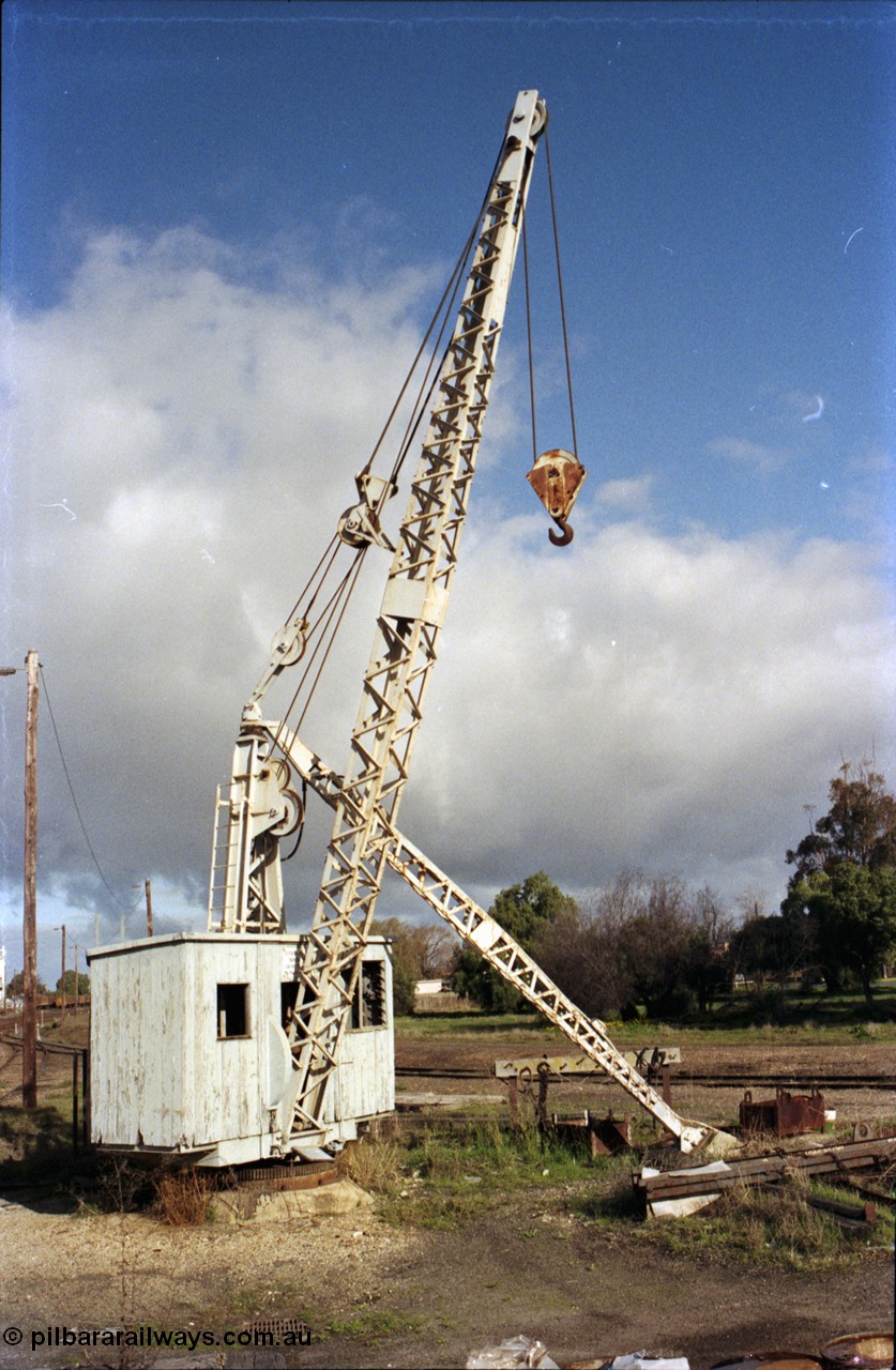 107-29
Echuca station yard goods derrick crane.

