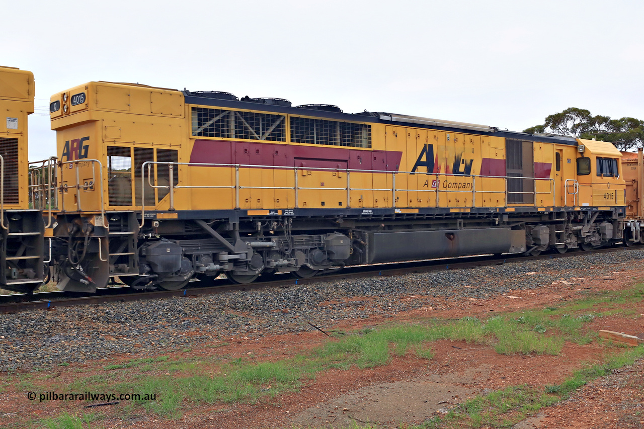 240401 4967
Kalgoorlie, Aurizon's 1029 Malcolm Freighter runs north out of Kalgoorlie beside St Albans Rd behind double Q class locomotives with the second unit Q 4015 a former Westrail unit numbered Q 315. It is a Clyde EMD GT46C model with serial number 98-1468. The load is 32 waggons for 536.2 metres and 2414 tonnes. 1st of April 2024.
Keywords: Q-class;Q4015;Clyde-Engineering-Forrestfield-WA;EMD;GT46C;98-1468;Q315;