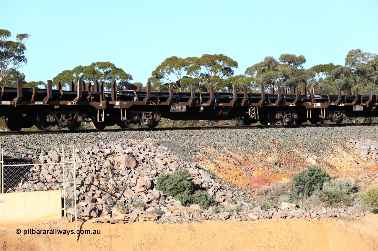 160522 2066
Binduli, 5MP2 steel train, RKQF 60229, originally built by Tulloch NSW as part of a batch of one hundred and thirty five JLY/JLX type louvre vans in 1969-70. Fifty six were converted at Bathurst to NQRX before further conversion to NKQX type steel plate waggon in 1989-90. Seen here loaded with steel plates.
Keywords: RKQF-type;RKQF60229;Tulloch-Ltd-NSW;JLY-type;NQRX-type;