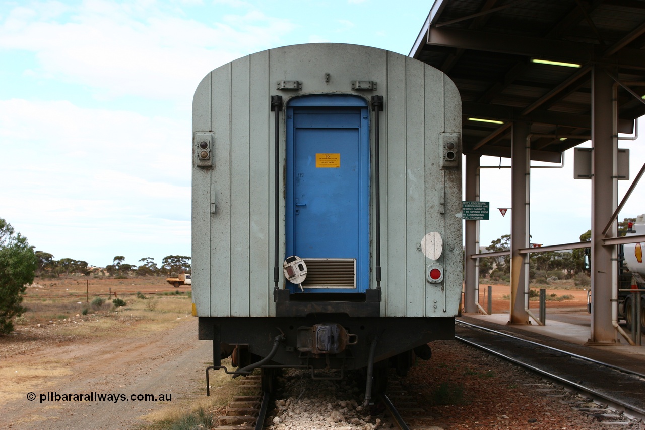 060529 4720
Parkeston, South Spur Rail AVDP type crew accommodation coach AVDP 277, built for the Commonwealth Railways by Comeng NSW as a brake van with sleeping accommodation as HRD type HRD 277 in 1971, modified for relay working in 1977, recoded to AVDY in 1983, then in 2002 leased for MurrayLander service before being sold to South Spur Rail and in this livery from mid 2005.
Keywords: AVDP-type;AVDP277;Comeng-NSW;HRD-type;HRD277;AVDY-type;