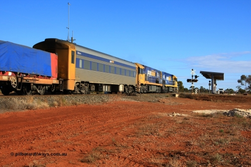100603 8795
Parkeston; Pacific National RZDY type crew accommodation car RZDY 106 'Bittern' originally built by SAR Islington Workshops as a Bluebird railcar driving trailer in 1958 named 'Britten', in 1986 numbered 106, in 1990 converted to locomotive hauled and coded as BR type BR 106, written off in 1995 and sold off. In 1998 it was numbered 812. It was owned by a number of owners and then CFCLA. In 2006 converted to a Pacific National crew car.
Keywords: RZDY-type;RZDY106;SAR-Islington-WS;Bluebird;106;BR106;812;