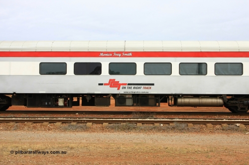 100605 9171
Parkeston, SCT crew accommodation coach PSDS type PSDS 02280 'Peterborough Boys' converted by Gemco WA in 2008 from former Comeng NSW built SDS class sitting car SDS 2280 for the NSWGR.
Keywords: PSDS-type;PSDS02280;Comeng-NSW;SDS-class;
