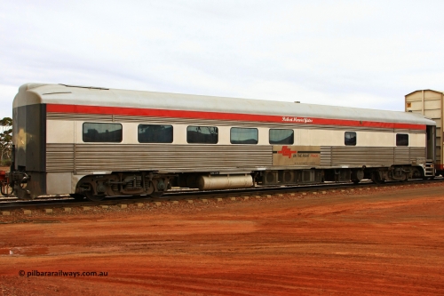 100606 9485
Parkeston, SCT PDAY type crew accommodation car PDAY 001 'Robert Mervin Yates', built by SAR Islington Workshops as a 250 type Bluebird second class railcar number 253 and named 'Pelican' in 1955, written off in 1995 and sold and eventually converted to a crew car by Bluebird Rail Services in 2005.
Keywords: PDAY-type;PDAY001;SAR-Islington-WS;Bluebird;250-type;