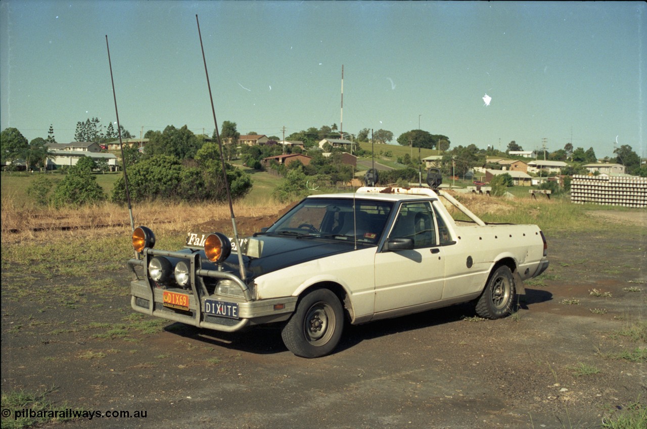 187-17
Monkland, an old ute of mine, an 1988 Ford Falcon XF ute named 'FALCON HELL' with Kumho PowerGuard MT tyres, saw many thousands of kilometres on the highways of Australia. Unsure where the car is now, the runt never paid me for it, family...
