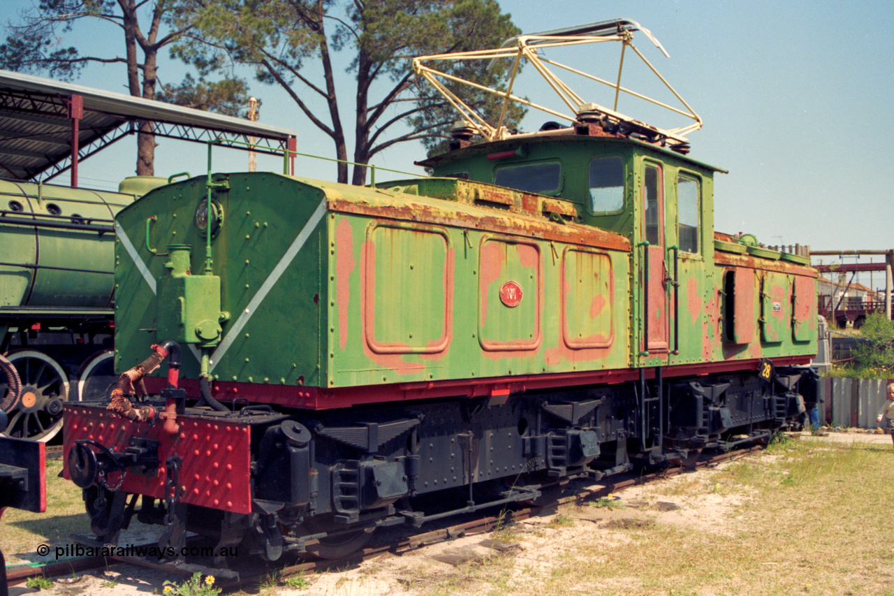 208-1-01
Bassendean, Rail Heritage WA Museum, exhibit #28, built by Vickers Metropolitan Electrical Co. England in 1924 was the only 3'6