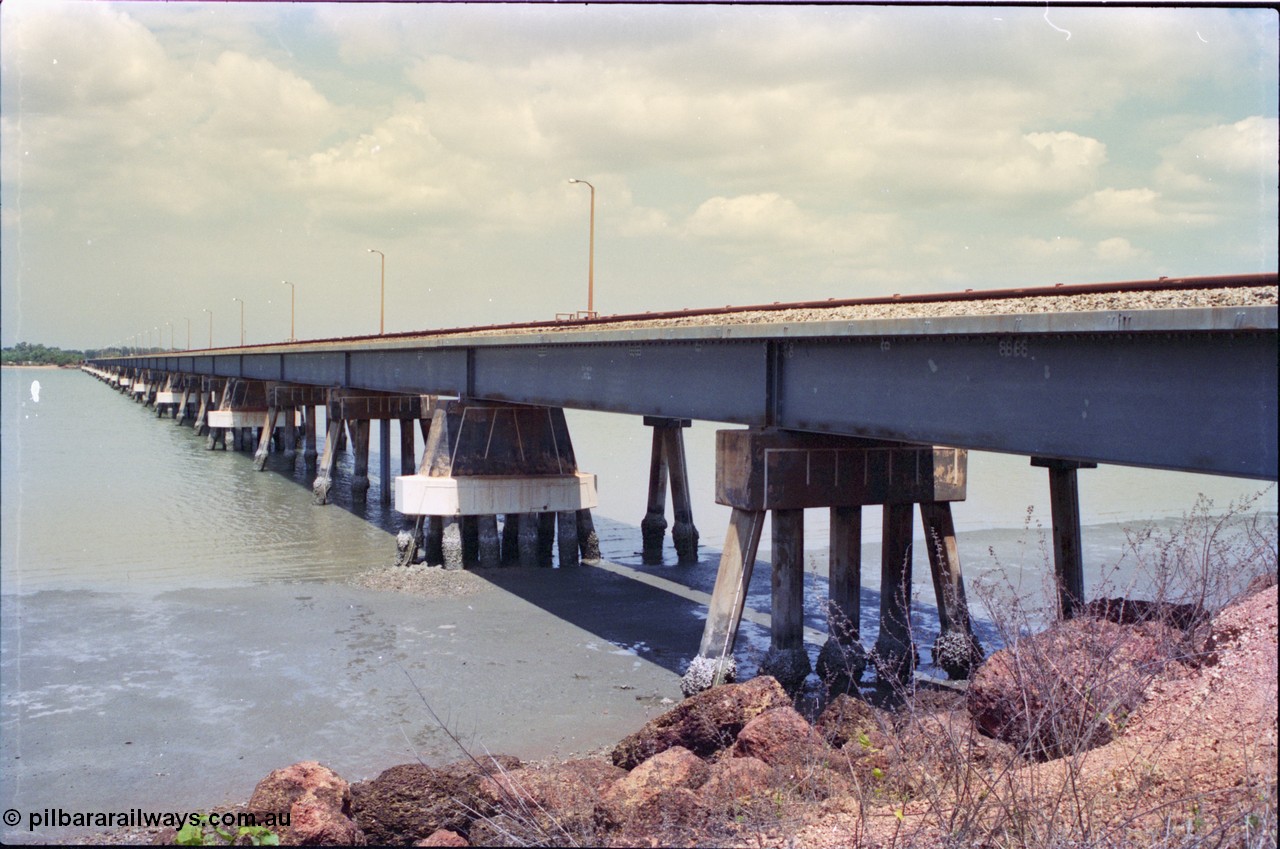 212-16
Weipa, Mission River road and rail bridge from the Andoom and rail side.
