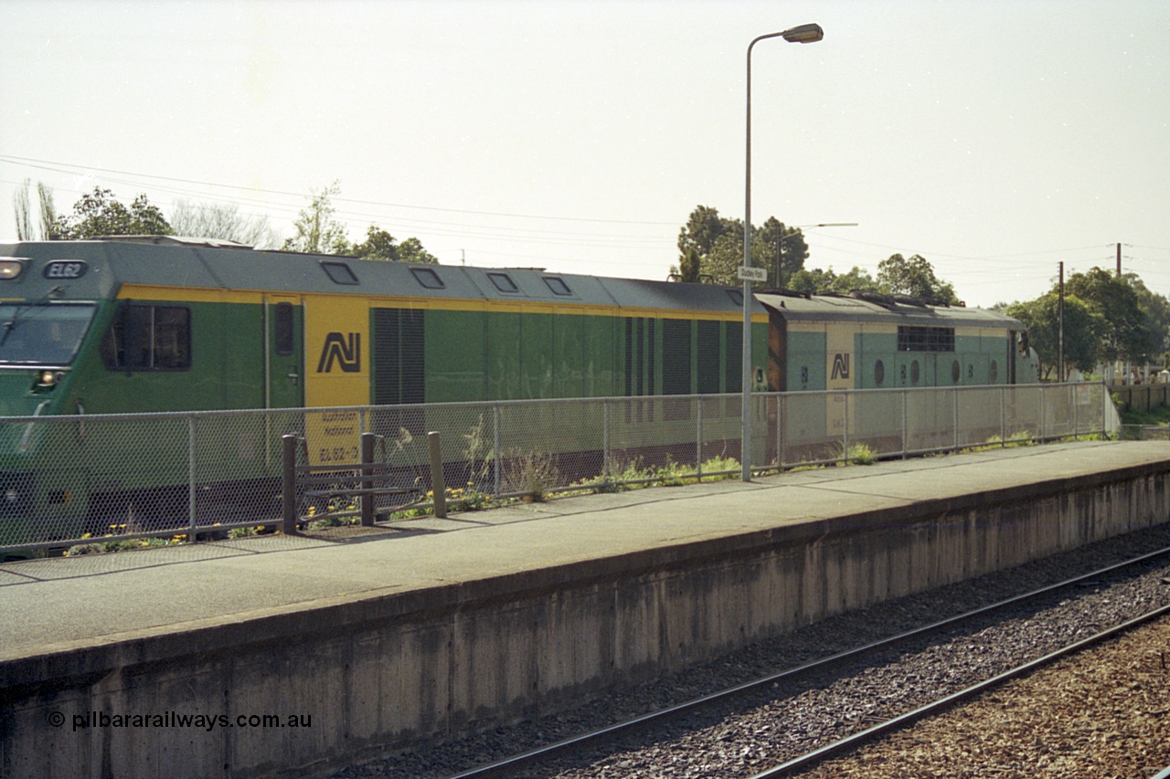 215-34
Dudley Park, light engines off the Indian Pacific head back to the Motive Power Centre, aging GM class GM 30 Clyde Engineering built EMD model A16C serial 64-366 leads much newer Goninan built GE CM30-8 EL class unit EL 62.
Keywords: GM-class;GM30;Clyde-Engineering-Granville-NSW;EMD;A16C;64-366;