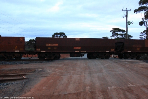 100822 6296
WOE type iron ore waggon WOE 31073 is one of a batch of one hundred and thirty built by Goninan WA between March and August 2001 with serial number 950092-063 and fleet number 659 for Koolyanobbing iron ore operations, on empty train 1416 at Hampton, August 22, 2010.
Keywords: WOE-type;WOE31073;Goninan-WA;950092-063;