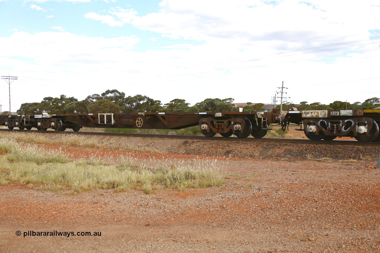 210407 9896
Parkeston, 2MP5 intermodal train, RQFY type flat waggon RQFY 99 is a VQFX type skeletal container waggon built by Victorian Railways Bendigo Workshops in 1980 in a batch of seventy five. Recoded to VQFY in 1985, then to RQFY in 1994, then National Rail RQFF in 1995.
Keywords: RQFY-type;RQFY99;Victorian-Railways-Bendigo-WS;VQFX-type;VQFY-type;RQFF-type;