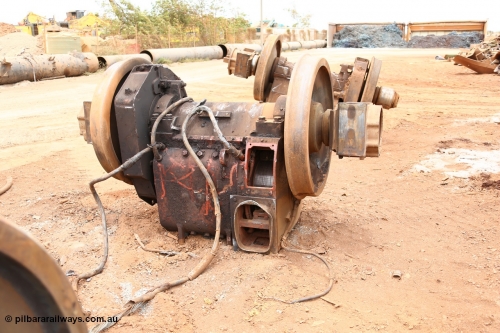 160128 00400
Wedgefield, Sims Metal yard, traction motors from CM39-8 unit 5632, more than likely GE 752AF units.
Keywords: CM39-8;GE;752AF;