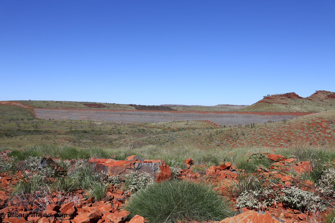 150505 7943
FMG Solomon Line, looking west, earth fill abutment embankment for rail line, Jingarri Creek, view from the western side. Geodata: [url=https://goo.gl/maps/zDzr79S9ApR2] -22.0525633 118.7199633 [/url].
