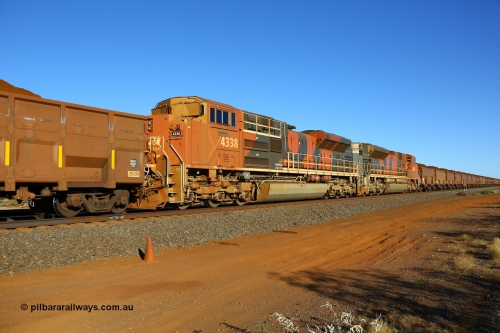 170730 0589
Indee, at the 55 km on the BHP line a loaded train from Yandi is heading north behind mid-train unit Electro-Motive London Ontario built SD70ACe/LC unit 4338 'Pepper' with 4481. 30th July 2017. [url=https://goo.gl/maps/wGgtxogq8ck]GeoData[/url].
Keywords: 4338;Electro-Motive-London-Ontario;EMD;SD70ACe/LC;20078915-005;