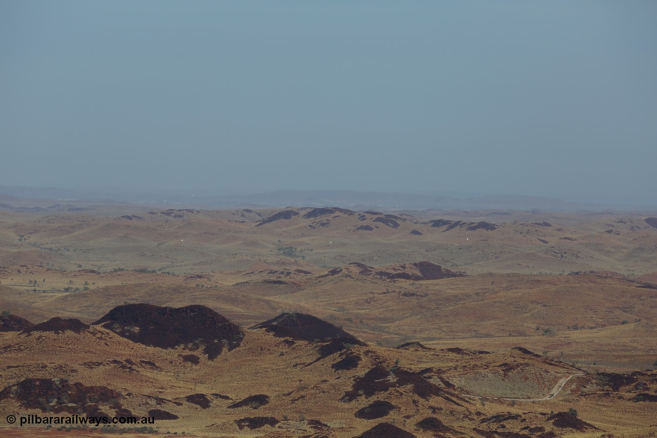 151111 9536
View north from Table Hill. The white dots are a reflection from the high tension powerline poles.
