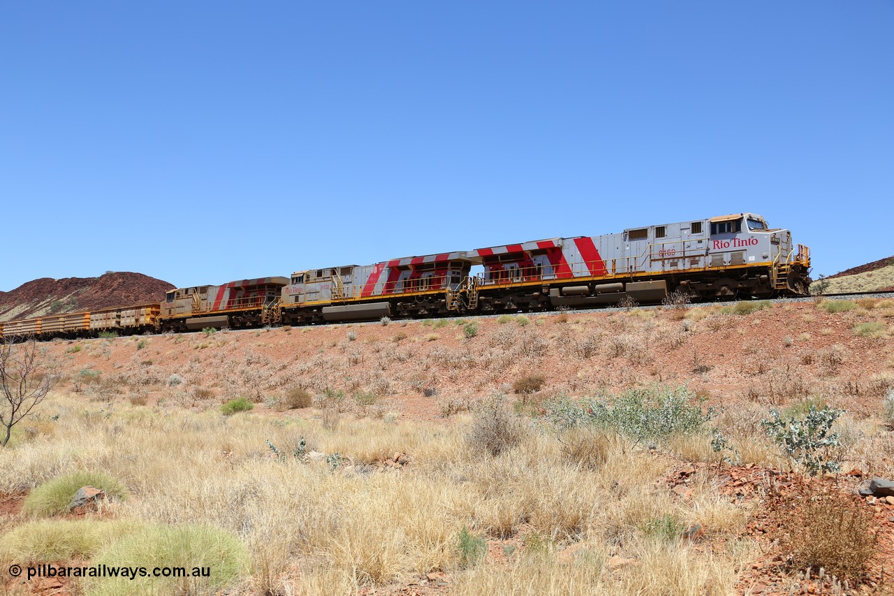 151111 9561
Green Pool, a loaded train holds the East Mainline behind triple General Electric ES44DCi units 8169, 8128 and 8163, serials of 60462, 59120 and 60227, the east line was booked out to track work between Green Pool and Harding.
Keywords: 8169;GE;ES44DCi;60462;