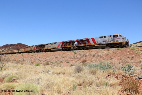 151111 9561
Green Pool, a loaded train holds the East Mainline behind triple General Electric ES44DCi units 8169, 8128 and 8163, serials of 60462, 59120 and 60227, the east line was booked out to track work between Green Pool and Harding.
Keywords: 8169;GE;ES44DCi;60462;