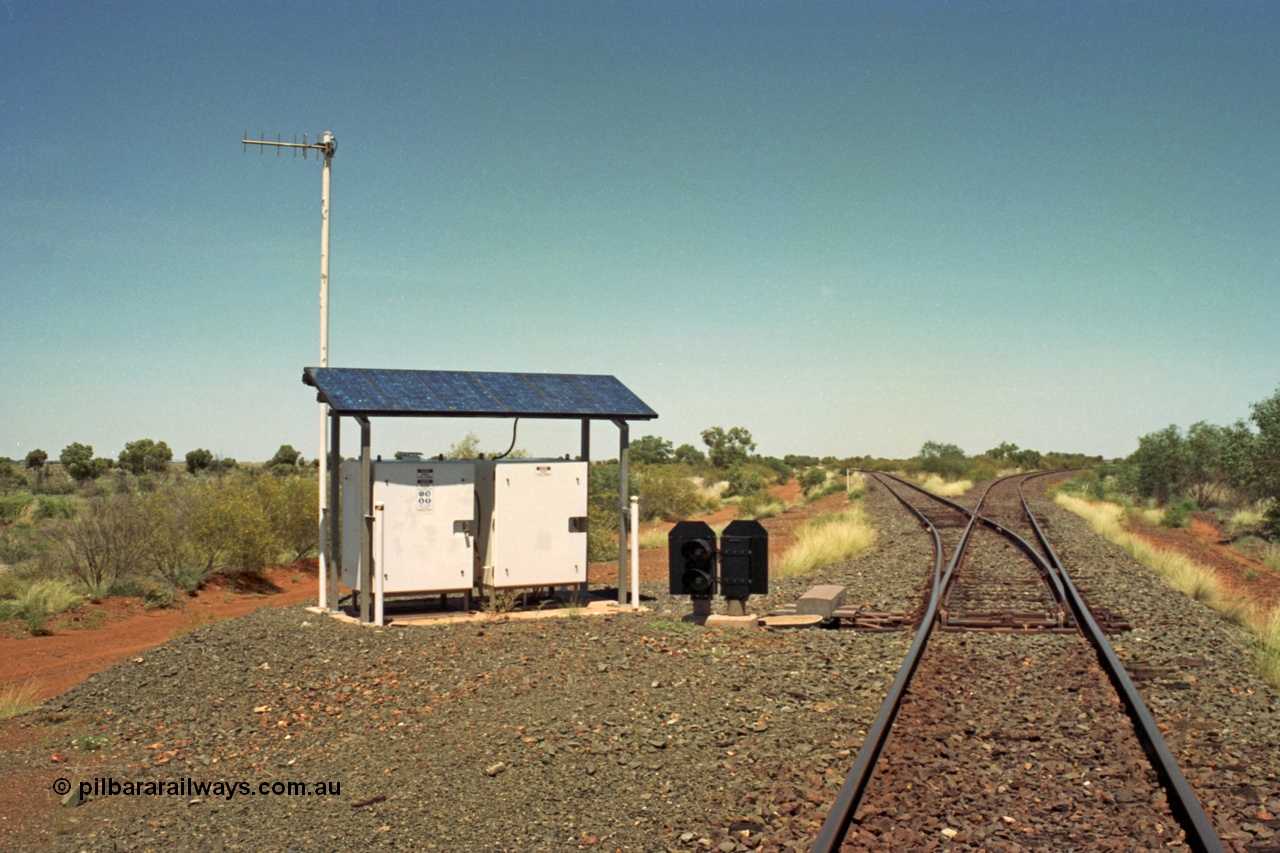 220-08
Rubin Junction looking north from the Nimingarra Mine end of the triangle, the track to the left leads to Yarrie and the track to the right to Hedland.
