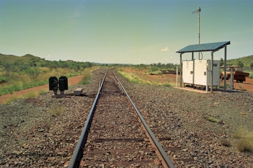 220-06
Rubin Junction looking east from the western end, the line off to the left is the line to Nimingarra Mine with the straight continuing onto Yarrie.
