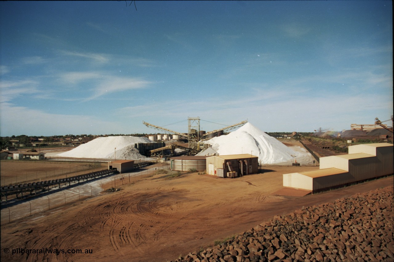 227-09
Nelson Point, a view from the rear of A berth at the salt pile and stacker, this was operated by Cargill at the time of the photo. The under harbour tunnel portal is on the right. [url=https://goo.gl/maps/1sLxDMF5tZu]GeoData[/url].
