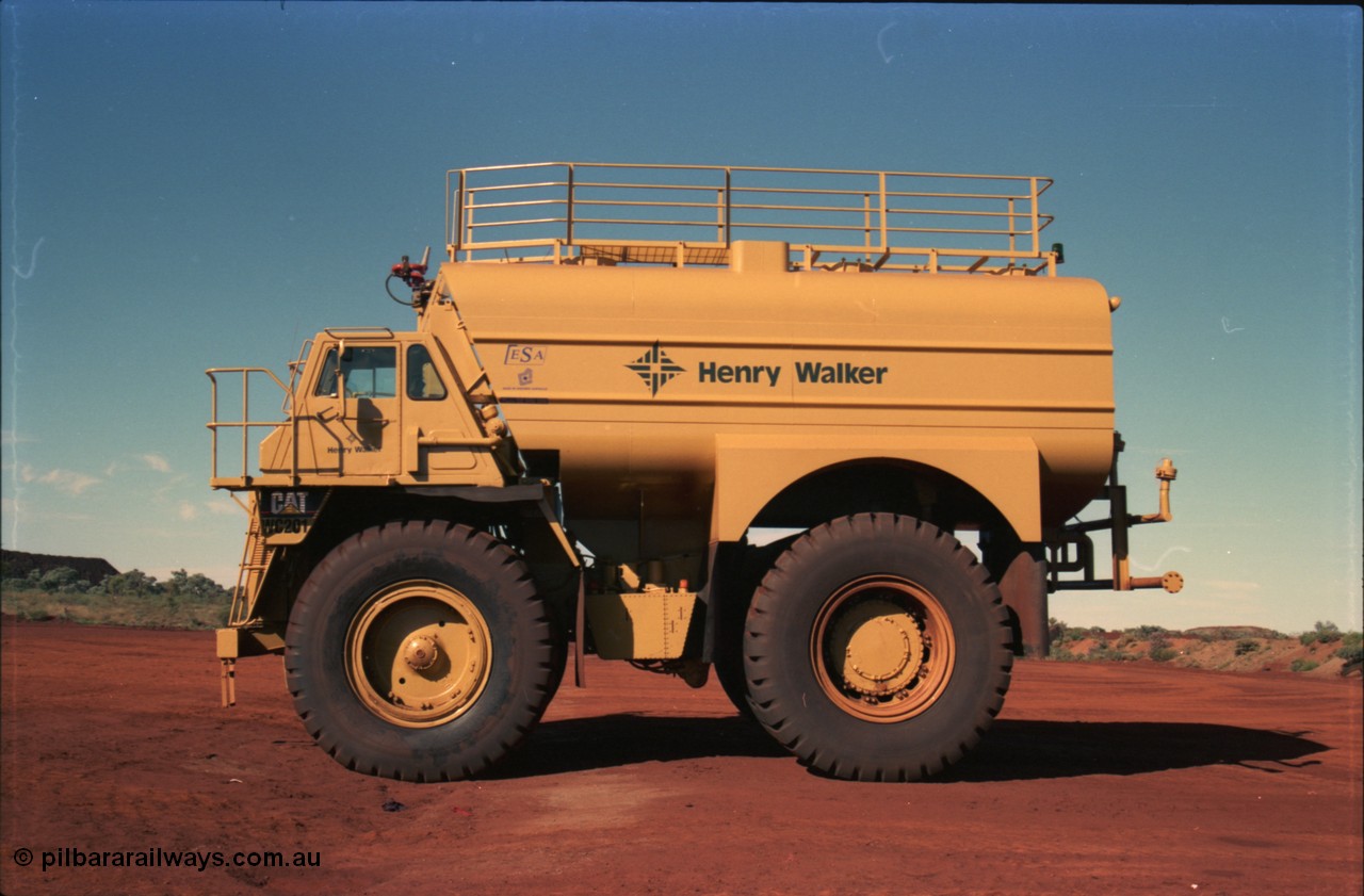 228-12
Yandi Two mobile machine parking bay, a new water cart for Henry Walker, operator of the BHP owned mine, WC201 is based on a Caterpillar 777B truck chassis.
Keywords: WC201;water-cart;Caterpillar;777B;