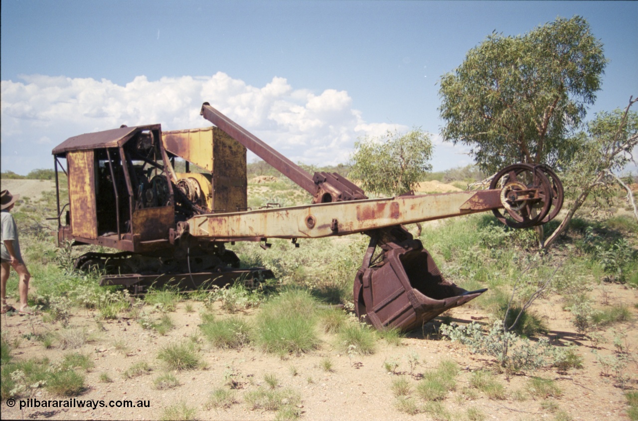 237-16
Just south of Pilga and the old Cooglegong Mine is this rusting hulk of a Ruston Bucyrus shovel, possibly an RB10, serial RB21269. [url=https://goo.gl/maps/PbrNeNDRYVP2] Geodata [/url].
