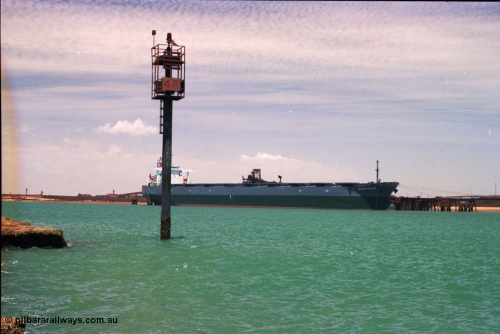 238-02
Port Hedland Harbour, bulk carrier Grande Solaris, call sign: 7JOW (IMO: 9254769) and built in 2003 by the Tsuneishi Tadotsu Factory, Tadotsu Japan is berthed at Finucane Island C Berth taking on iron ore. 1st November 2003. [url=https://goo.gl/maps/9PtgZs4n5W72] Geodata [/url].
Keywords: Grande-Solaris;Tsuneishi-Tadotsu-Factory-Tadotsu-Japan;