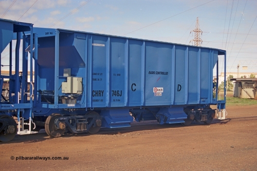 253-30
Nelson Point hard stand, CFCLA CHRY type ballast hopper waggon CHRY 746.
Keywords: CHRY-type;CHRY746;CFCLA;CRDX-type;BHP-ballast-waggon;