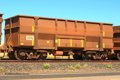 1476 UG 110414 0148
Boodarie, empty BHP Iron Ore Waggon 1476, a United Goninan WA replacement Golynx body built May 2005. Has original Comeng build undergear. April 14, 2011.
Keywords: 1476;United-Goninan-WA;BHP-ore-waggon;