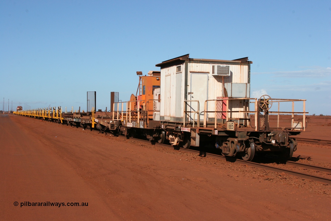 050319 0137
Nelson Point, view of the Steel Train set sitting out in the South Yard, cut down Magor USA built former Oroville Dam 91 ton ore waggon, now used as the crib waggon on the rear of the Steel Train.
Keywords: Magor-USA;BHP-rail-train;