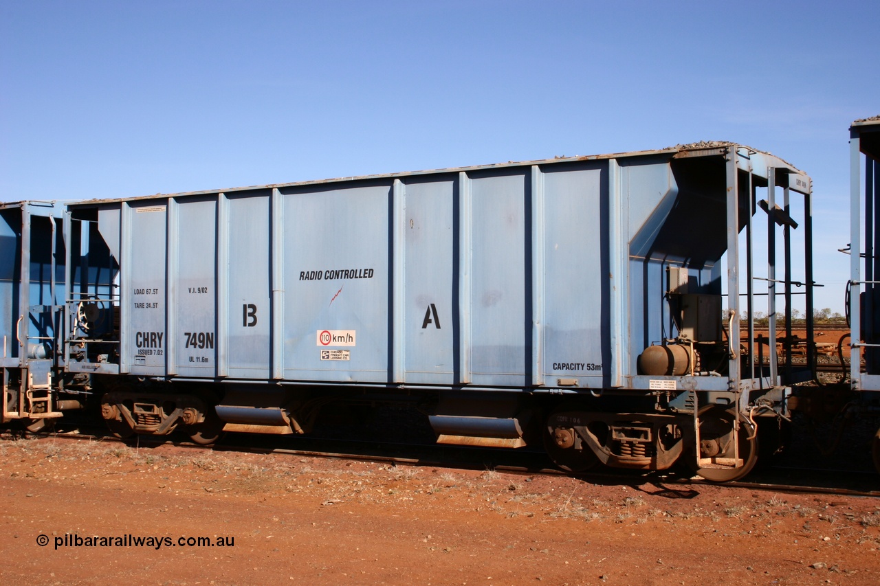 050518 2090
Flash Butt yard, CFCLA hire ballast waggon CHRY type CHRY 749.
Keywords: CHRY-type;CHRY749;CFCLA;CRDX-type;BHP-ballast-waggon;