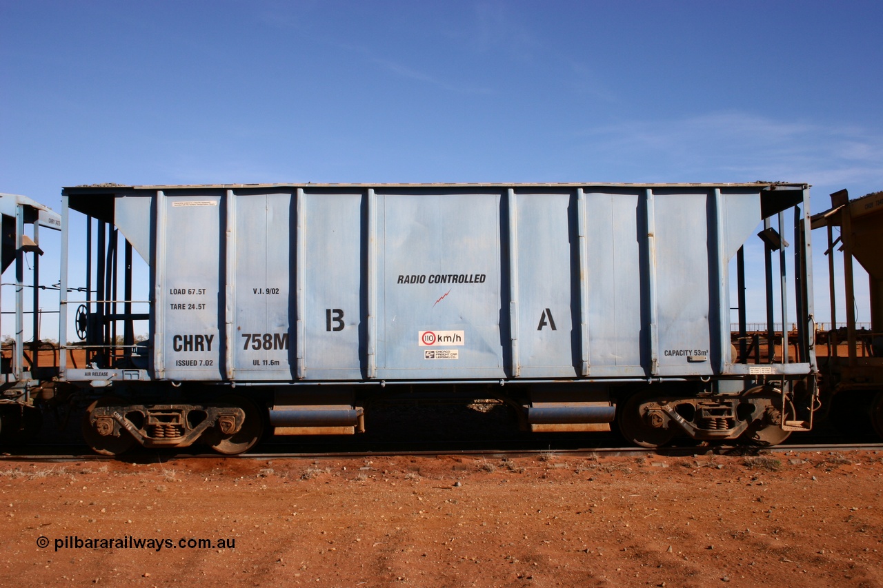 050518 2093
Flash Butt yard, CFCLA hire ballast waggon CHRY type CHRY 758.
Keywords: CHRY-type;CHRY758;CFCLA;CRDX-type;BHP-ballast-waggon;