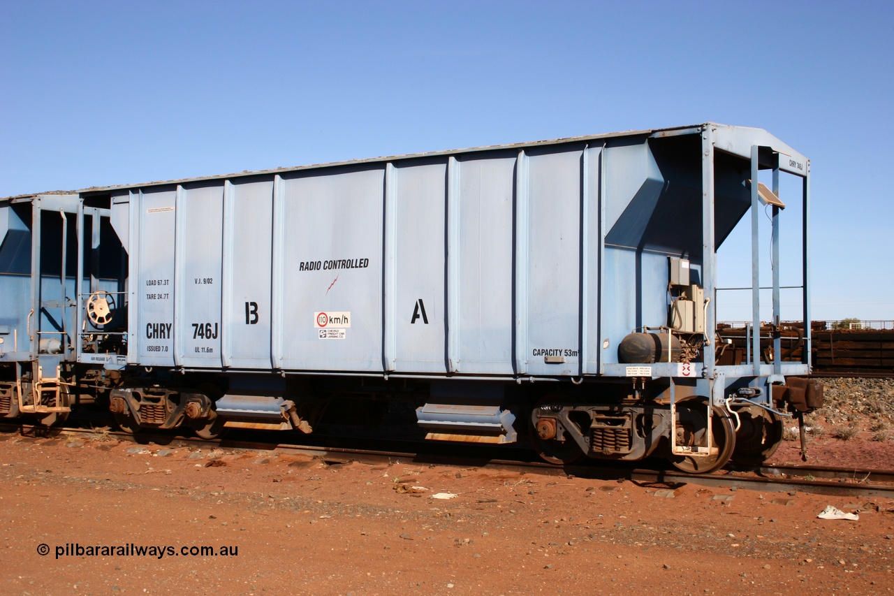 050518 2114
Flash Butt yard, CFCLA hire ballast waggon CHRY type CHRY 746.
Keywords: CHRY-type;CHRY746;CFCLA;CRDX-type;BHP-ballast-waggon;