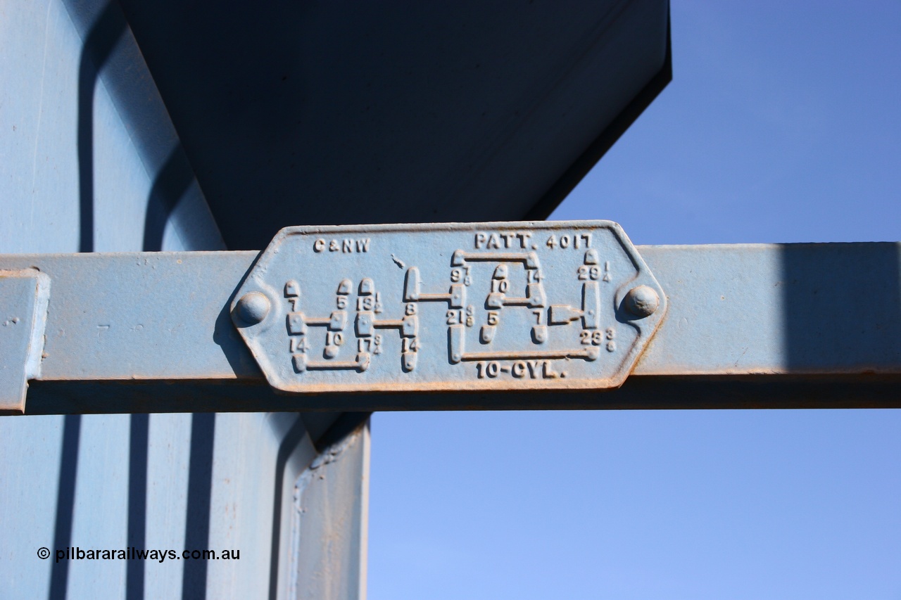 050518 2125
Flash Butt yard, CFCLA hire ballast waggon CHRY type CHRY 756, shows brake rigging plate for original owner, C&NW.
Keywords: CHRY-type;CHRY756;CFCLA;CRDX-type;BHP-ballast-waggon;