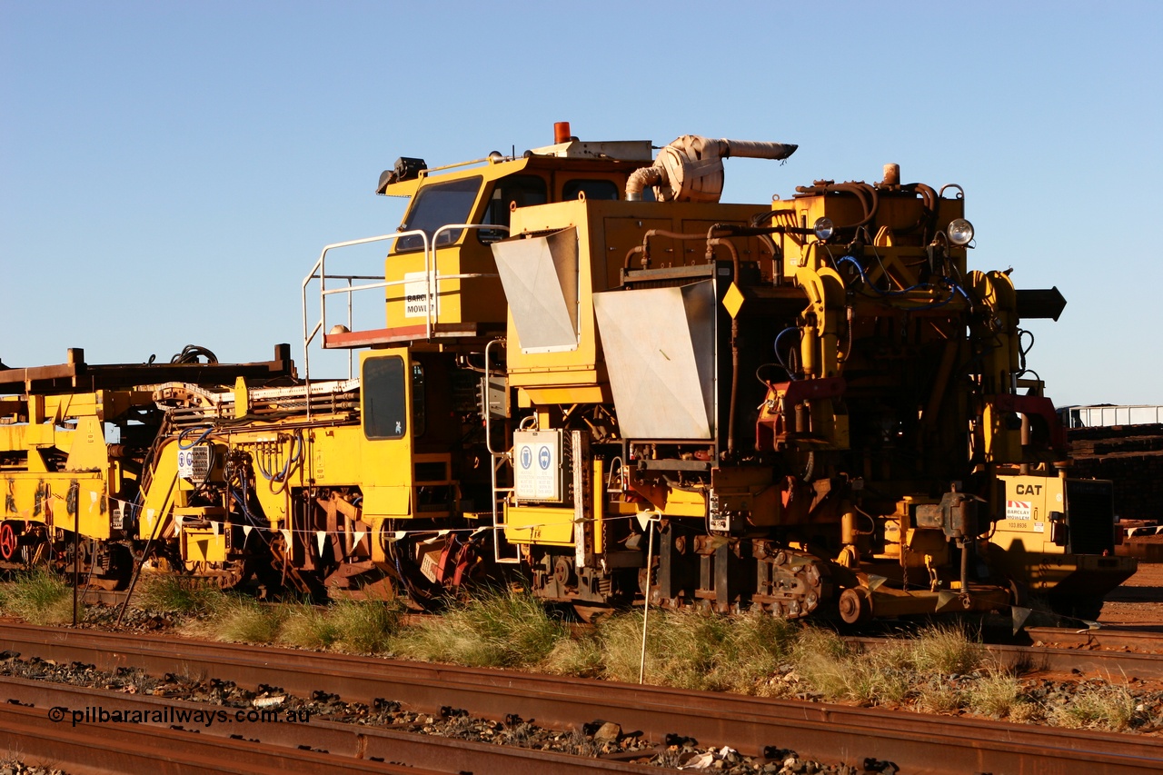 060429 3720
Flash Butt yard, view of Harsco 'Pony' track resleeping and relaying machine. Originally owned by Barclay Mowlem.
Keywords: Harsco;Pony-Track-Relayer;