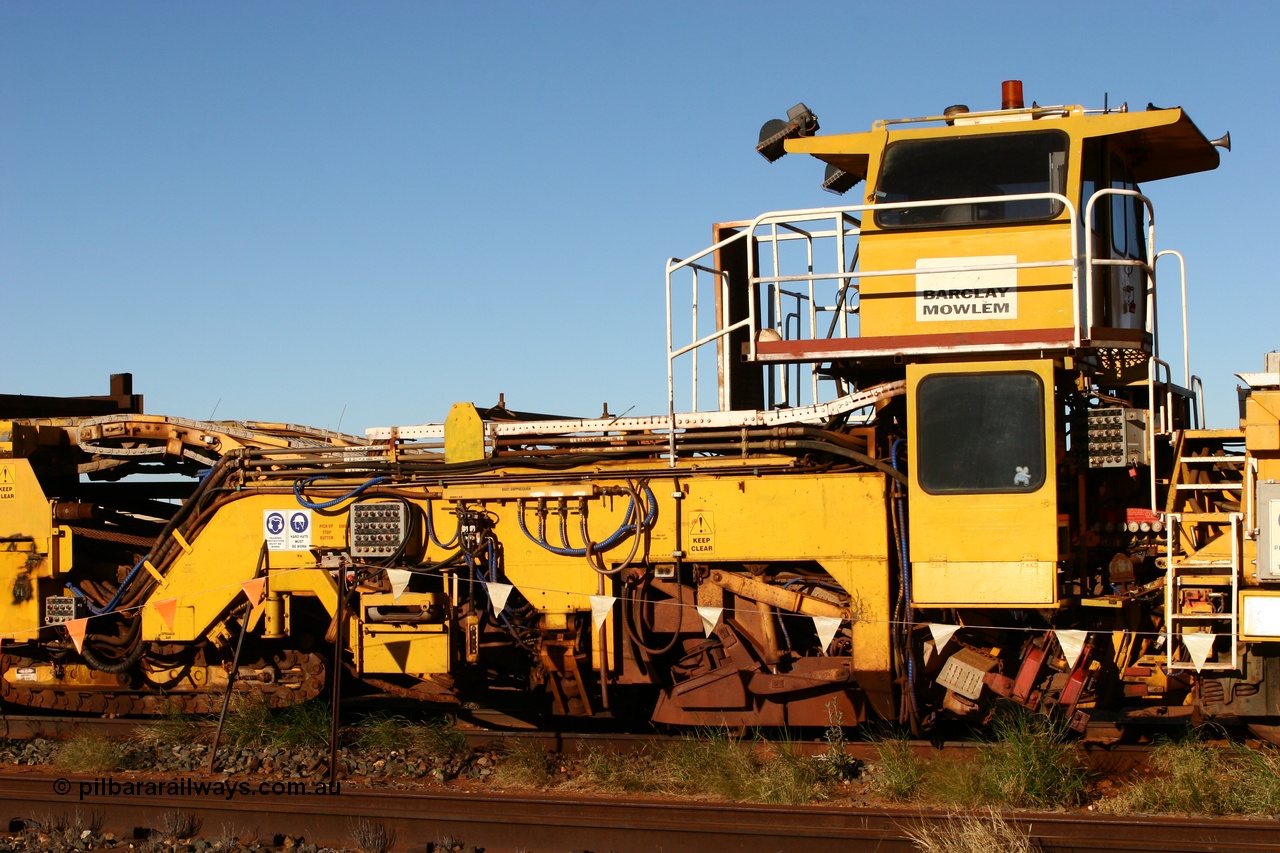 060429 3722
Flash Butt yard, view of Harsco 'Pony' track resleeping and relaying machine. Originally owned by Barclay Mowlem.
Keywords: Harsco;Pony-Track-Relayer;