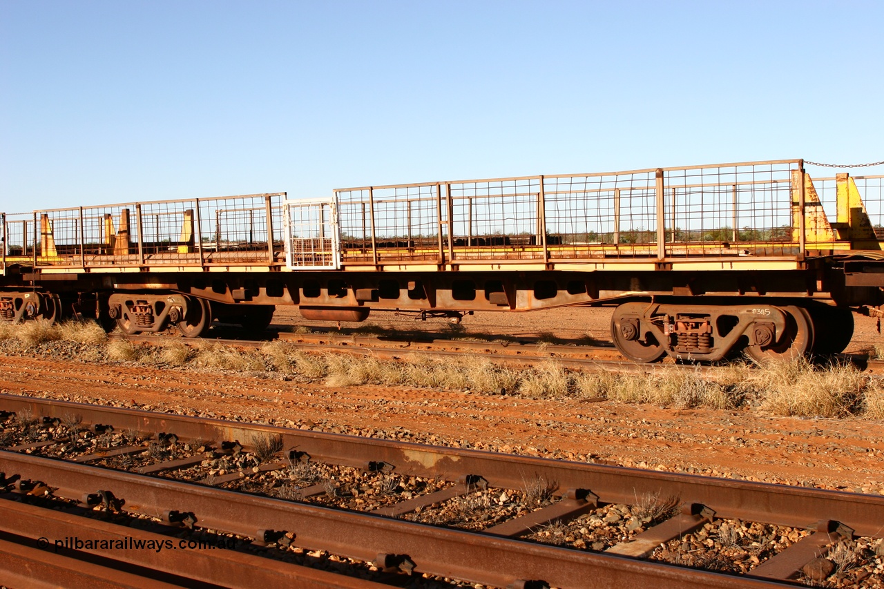 060429 3734
Flash Butt yard, Pony re-laying waggon, originally built for Goldsworthy Mining as one of a batch of six with a 55 tonne rating by Tomlinson Steel in 1966.
Keywords: BHP-pony-waggon;Tomlinson-Steel-WA;GML;