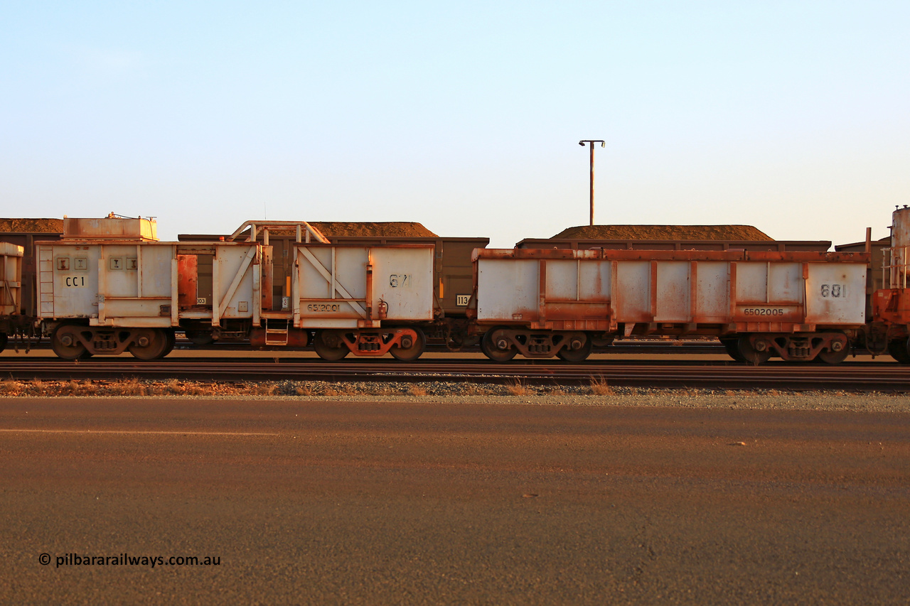 CC1 Mt Newman Mining Workshops 231231 2750
Compressor waggon set No. 1, made up of a ballast waggon 681 and compressor waggon 671, both converted from original Magor built 91 ton ore waggons.
Keywords: Magor-USA;BHP-compressor-set;