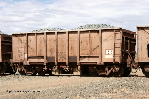 0516 Magor USA 050421 1385
Quarry 8, Magor USA built ballast waggon 516, originally built in 1963 for the Oroville Dam project, before coming to BHP second hand as a ballast waggon in January 1968.
Keywords: Magor-USA;BHP-ballast-waggon;
