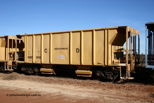 CHQY 745 050518 2082
Flash Butt yard, CFCLA hire ballast waggon CHQY type CHQY 745.
Keywords: CHQY-type;CHQY745;CFCLA;CRDX-type;BHP-Ballast-Waggon