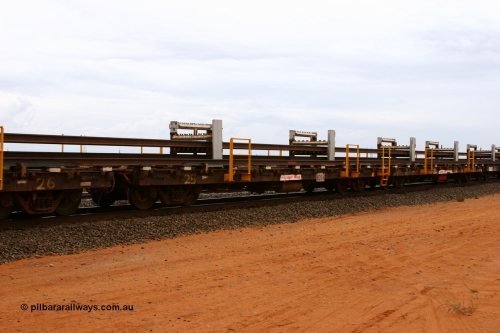 6014 Comeng WA 050522 2735
Goldsworthy Junction, rail recovery and transport train flat waggon #25, 6014, built by Comeng WA in November 1971.
Keywords: Comeng-WA;BHP-rail-train;