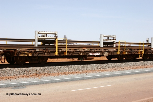 6014 Comeng WA 051001 5715
Boodarie, the Steel Train or rail recovery and transport train, flat waggon #25, 6014, a Comeng WA built flat waggon from September 1971.
Keywords: Comeng-WA;BHP-rail-train;