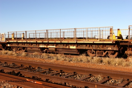 060429 3729
Flash Butt yard, Pony re-laying waggon, built for Mt Newman Mining on the 24th September 1970 by Scotts of Ipswich, one of a batch of nine, one of a batch of nine in the series 6005-6013.
Keywords: BHP-pony-waggon;Scotts-Qld;