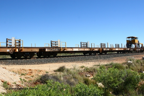 6103 Mt Newman Mining Workshops 080621 2719
Tabba South, one of a batch of six flat waggons converted by Mt Newman Mining workshops by cutting down a pair of ore waggons to make one flat waggon, 6103 in service with the rail recovery and transport train as waggon #3.
Keywords: Mt-Newman-Mining-WS;Magor-USA;BHP-rail-train;
