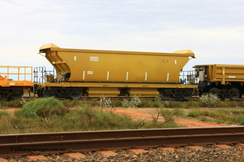 0209 CNR - QRRS China 110606 1749
Flash Butt, CNR-QRRS of China built 99 tonne ballast waggon 0209 waits to be loaded.
Keywords: CNR-QRRS-China;BHP-ballast-waggon;