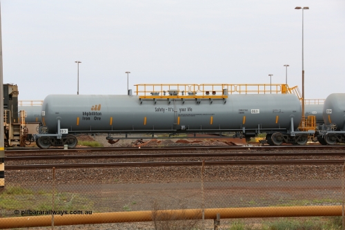 0031 CNR - QRRS China 150523 8211
Nelson Point, empty 116 kL CNR-QRRS of China built tank waggon 0031, class leader of a second batch delivered in 2015 with safety slogan 'Safety - It's your life'.
Keywords: CNR-QRRS-China;BHP-tank-waggon;