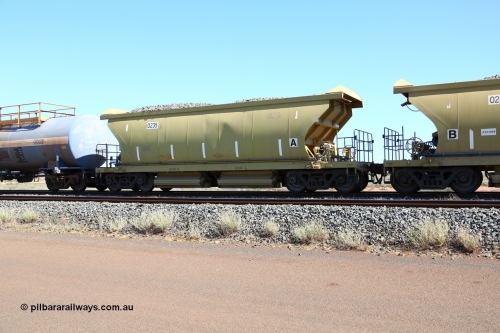 0235 CNR - QRRS China 150729 9457
Bing Siding, loaded CNR-QRRS of China built 60 m3 capacity ballast waggon 0235, loaded with ballast.
Keywords: CNR-QRRS-China;BHP-ballast-waggon;