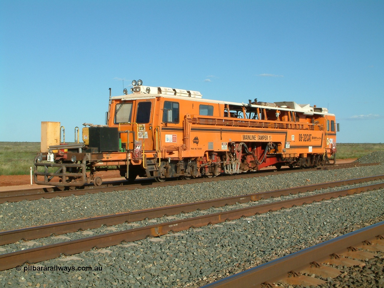 040408 162631
Mooka Siding north backtrack, BHP's mainline Tamper 1, Plasser Australia 09-32 CAT model with serial 306. 8th April 2004.
Keywords: Tamper1;Plasser-Australia;09-32-CAT;306;track-machine;