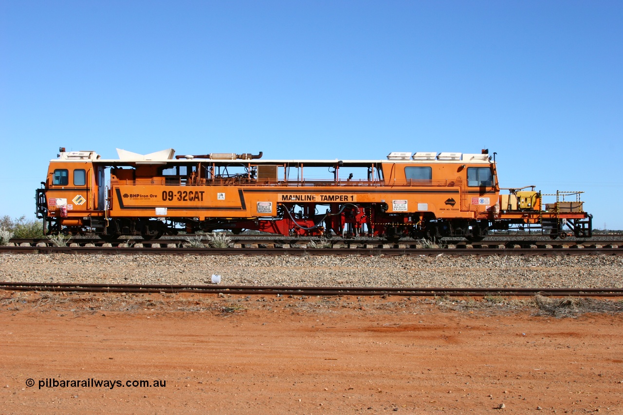 050801 4744
Flash Butt yard, BHP's Mainline Tamper 1, a Plasser Australia 09-32 CAT model tamper serial 306 built in 1986. 1st August 2005.
Keywords: Tamper1;Plasser-Australia;09-32-CAT;306;track-machine;