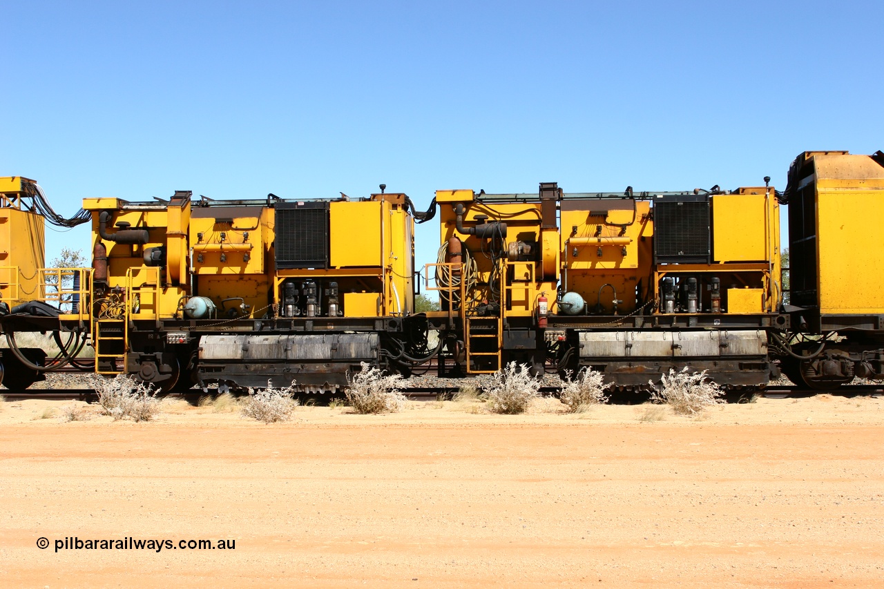 060501 3911
Abydos Siding backtrack, Speno rail grinder RG 2, first and second grinding modules. 1st May 2006.
Keywords: RG2;Speno;RR24;track-machine;