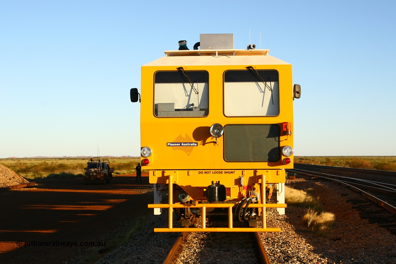 080621 2808
Walla back track, BHP track machine BR 34 a Plasser Australia unit model 305 serial M490. 21st June 2008.
Keywords: BR34;Plasser-Australia;SSP-305;M490;track-machine;