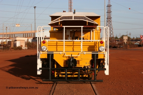 050410 0524
Nelson Point yard hard stand area rear view of brand new having only been delivered the day before, BHP track tamper to become Tamper 3, a Plasser Australia 09-3X model with serial M480. 10th April 2005.
Keywords: Tamper3;Plasser-Australia;09-3X;M480;track-machine;